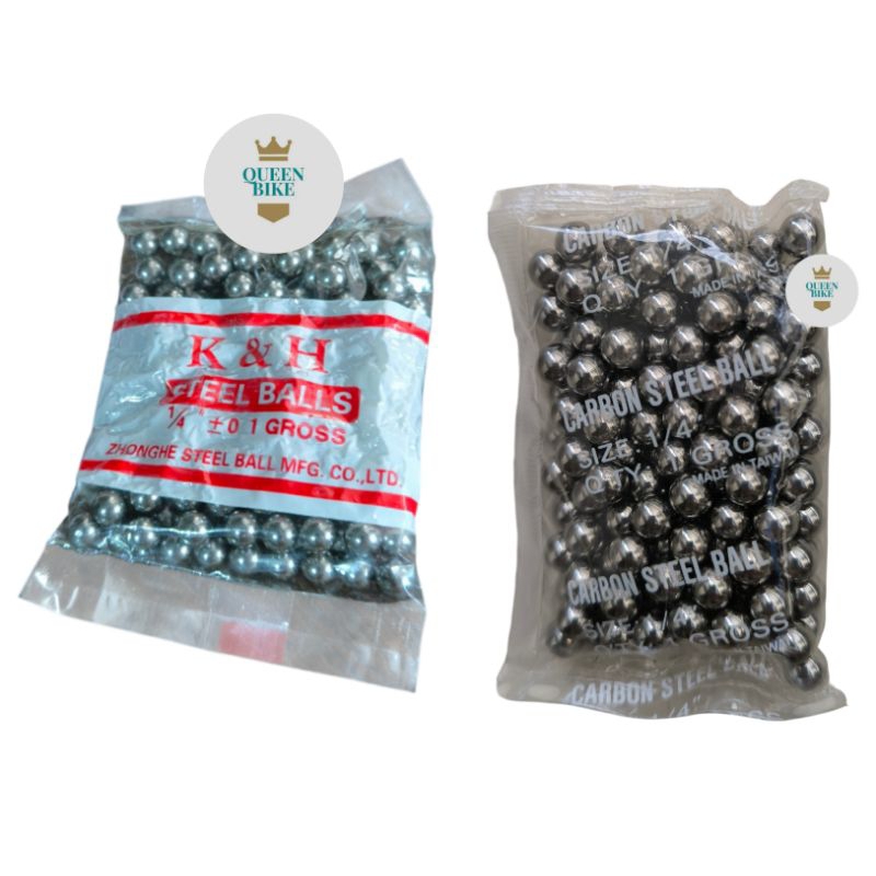 Steel Ball Gotri Pelor Hagel Roda Belakang Sepeda 1/4 (6,35mm) KH / UNITED (144 biji)