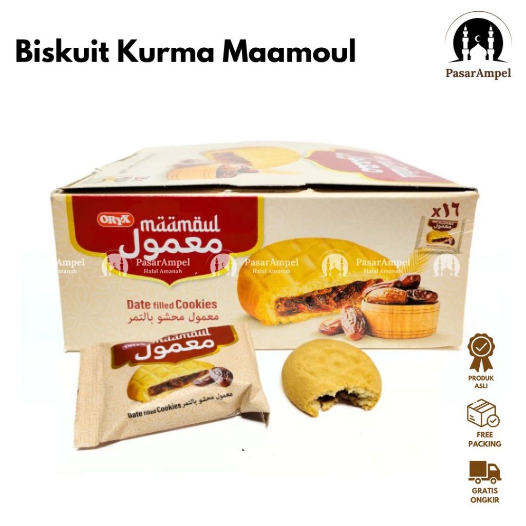 

Biskuit Maamoul Biskuit Kurma Mamoul Oleh Oleh Haji Umroh Murah 16 pcs Original Saudi Arabia