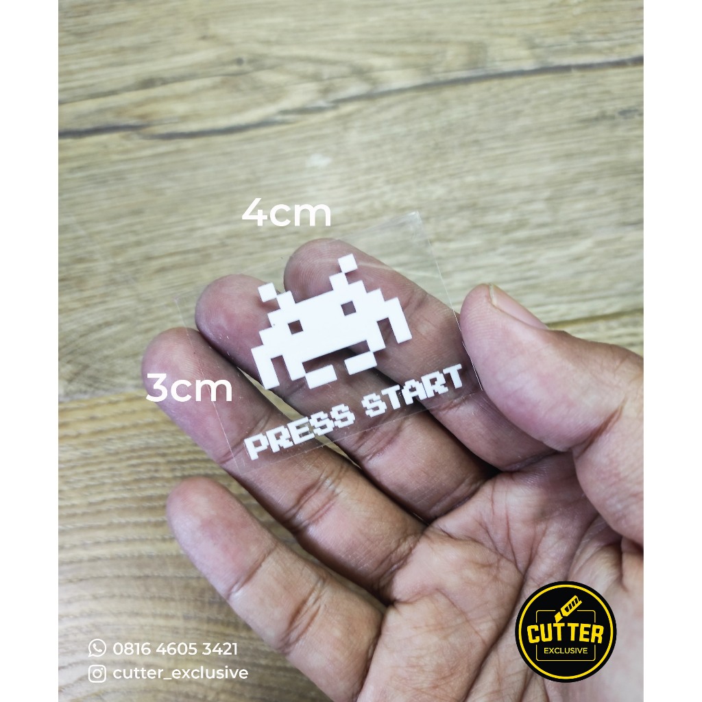 sticker DTF permanent PRESS START