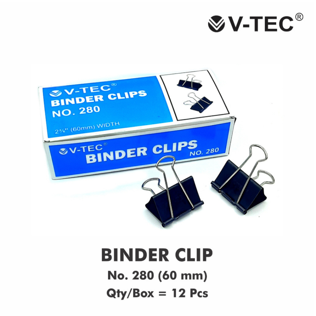 

V-TEC BINDER CLIP / PENJEPIT KERTAS NOMOR 280 ISI 12PCS