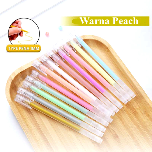

Pena Glitter Metalik 0.9mm / Gel Pen Tinta Metallic Peach