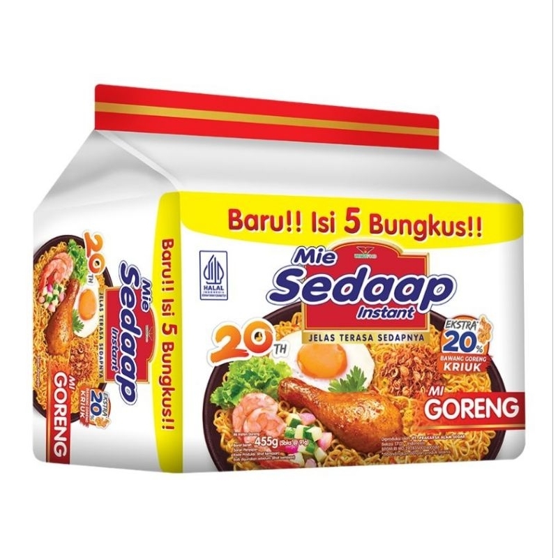 

Sedaap Mie instan goreng isi 5 x 90g