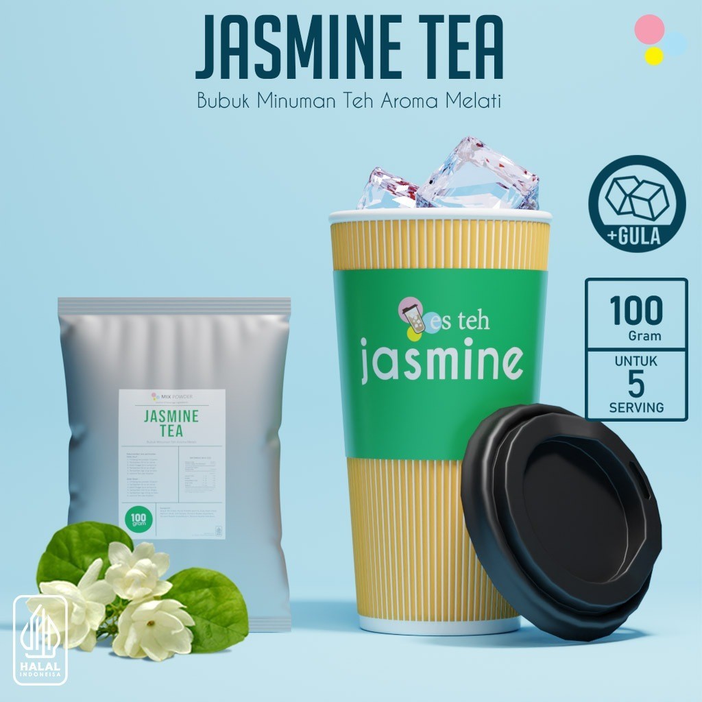 

Bubuk Minuman Rasa Jasmine Tea 1Kg Minuman Bubuk Instan Teh Jasmine 100 Gram