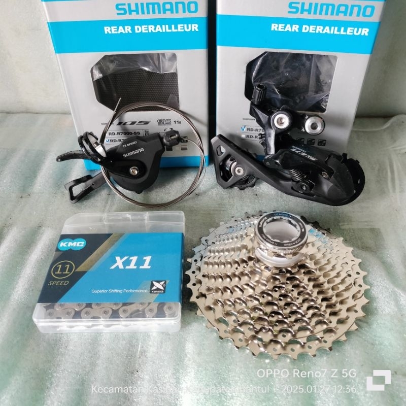 Groupset Shimano 105 R 7000 11 speed mini groupset sepeda lipat minivelo gravel 11 speed