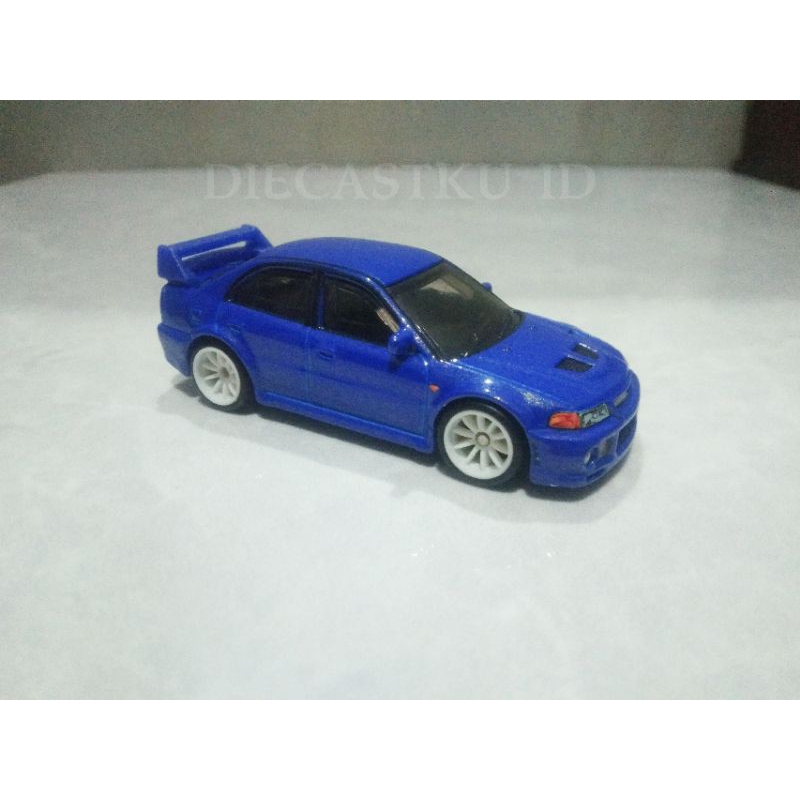 Hot Wheels Premium Modern Classic Mitsubishi Lancer Evolution VI Biru Loose