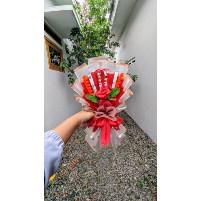 Buket mini, buket ekonomis , buket Snack, buket bunga, buket Toper, buket uang