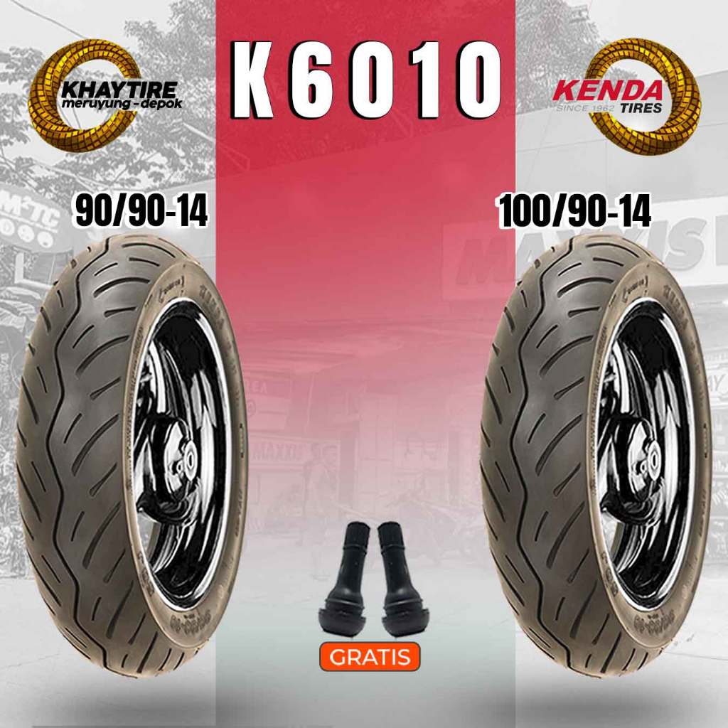 Paket Ban Motor YAMAHA LEXI KENDA K6010 90/90-14 + 100/90-14 Tubeless