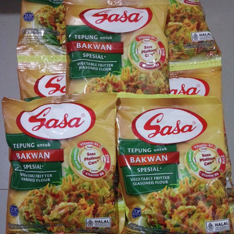 

Sasa Tepung Untuk BAKWAN Spesial Sachet 90g Vegetable Fritter Seasoned Flour