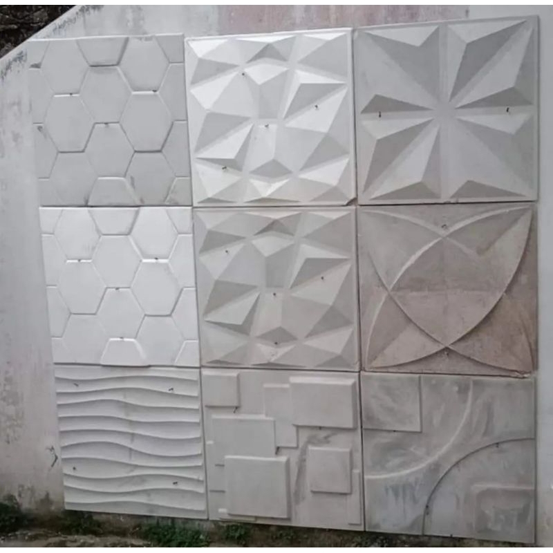 Wallpanel dinding / wallpanel beton 3d / wallpanel beton dinding 50x50