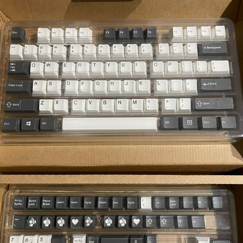 EnjoyPBT / EPBT Gray White Keycaps