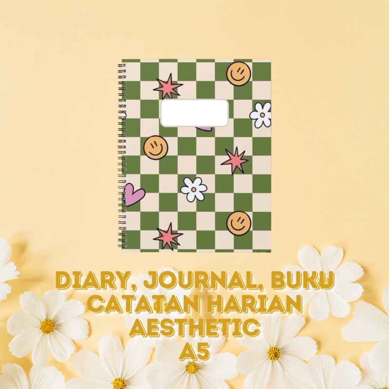 

Buku Catatan Harian, Diary Journal Aesthetic, Notebook Spiral Aesthetic A5