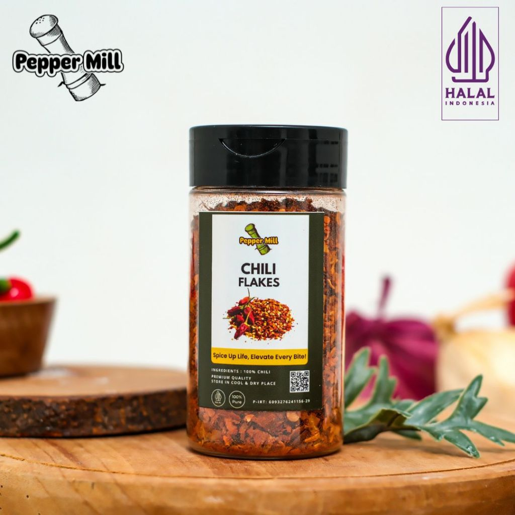 

Pepper Mill Cabai Giling Kasar – Chilli Flakes Premium Pedas Lezat, Ideal untuk Masakan