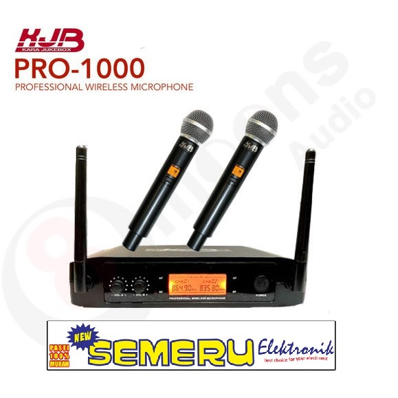 KJB PRO-1000 Wireless Microphone 2 Channel Mic