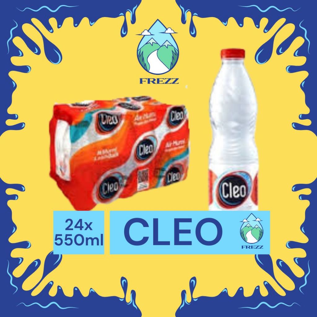 

(INSTANT) CLEO PACK 550ml Isi 24 PCS Per PACKS - READY CLEO MINI, GELAS / CUP Air Minum Kemasan GELAS Botol Minuman Kardus