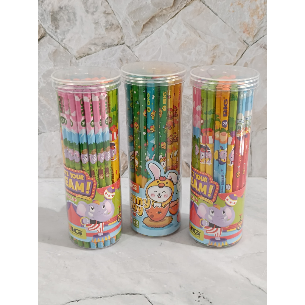 

SATU POT ( 50 PCS ) Pensil 2B Big Karakter Lucu