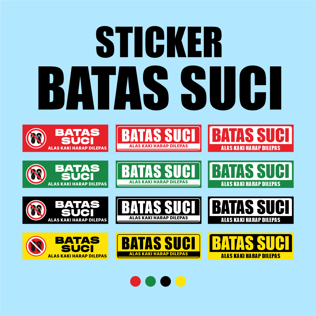 

8 PCS Stiker Alas kaki harap dilepas Stiker Batas Suci Stiker Masjid Mushola
