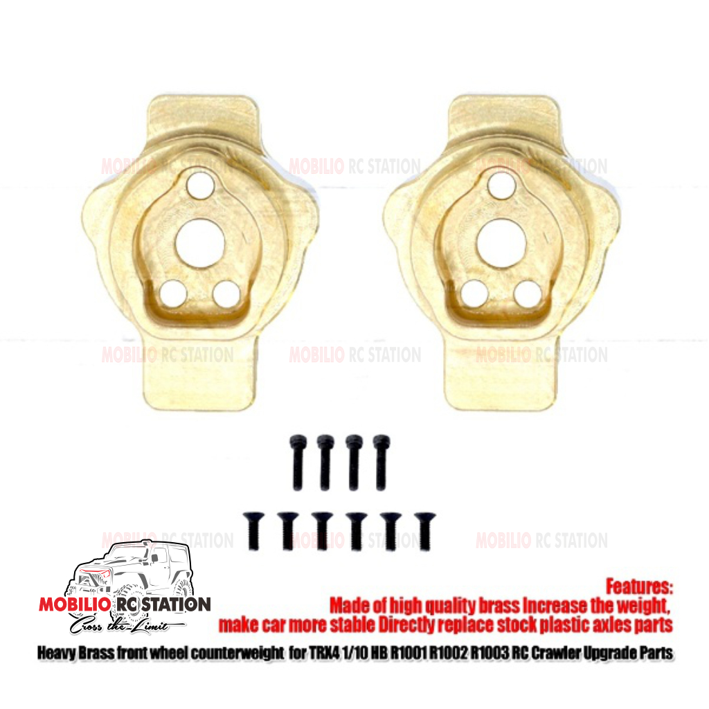 Heavy Brass Front Wheel Counterweight for 1/10 Huangbo HBR RC Crawler