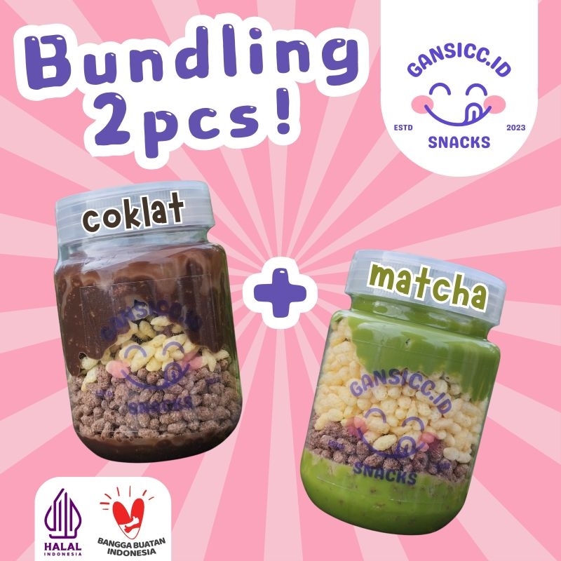 

BUNDLING 2 PCS - Choco Crunchy Jar - Rice Crispy Coklat Lumer [by gansicc.id]