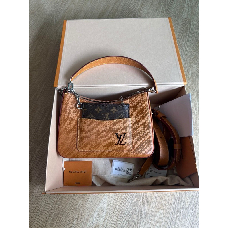 YSL Tas Selempang Kulit Coklat