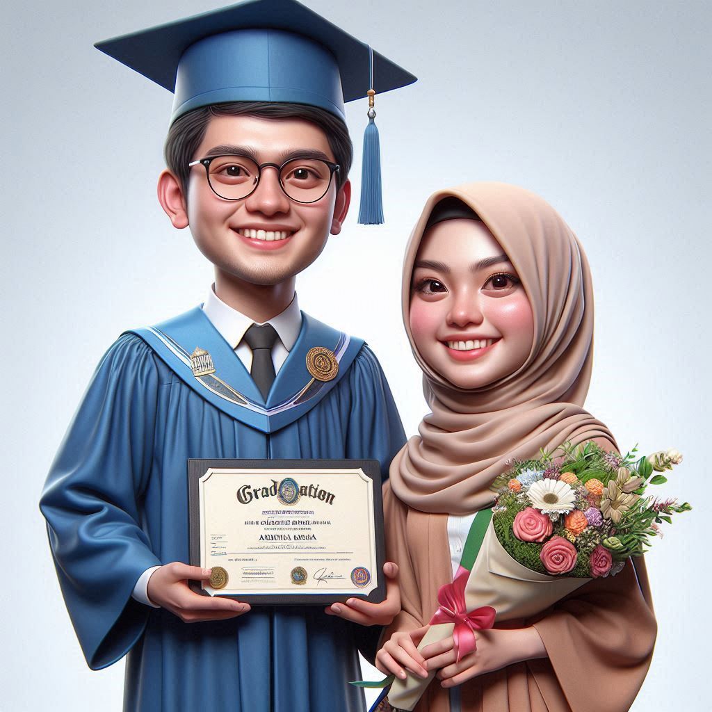 JASA KARIKATUR WISUDA | JASA KARIKATUR | JASA EDIT FOTO JADI KARIKATUR | HADIAH WISUDA