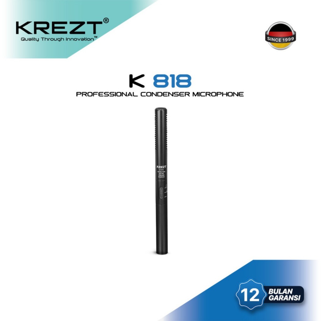 KREZT K-818 Microphone Condenser Kabel Shotgun With Saklar Normal - Tele