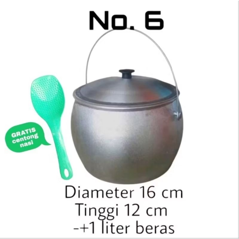 DISKON TERMURAH Kastrol Liwet No 10 Ukuran 3 Liter Beras Panci Liwet 3 Liter - Kastrol Bintang