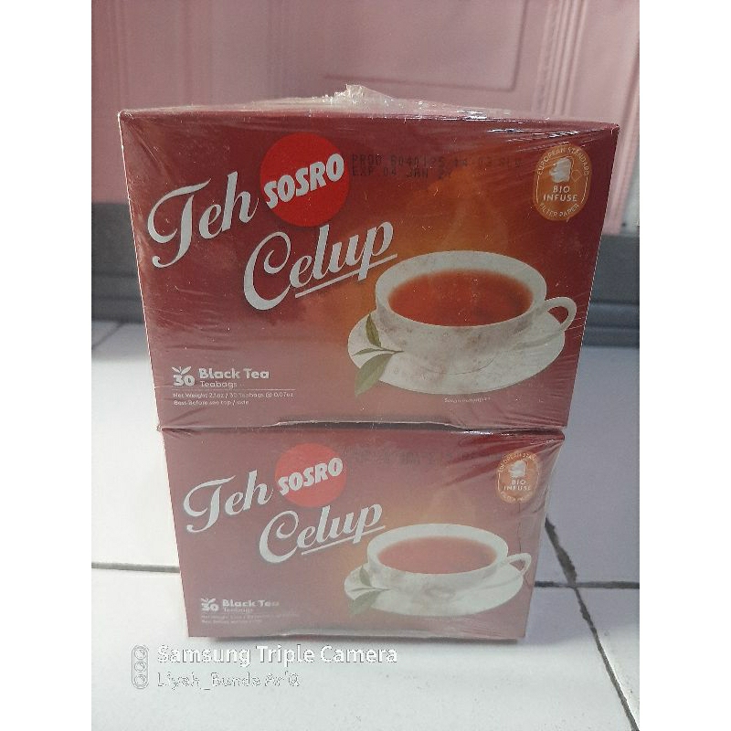 

Teh celup sosro , teh hitam asli , teh kotak , isi 30 bags