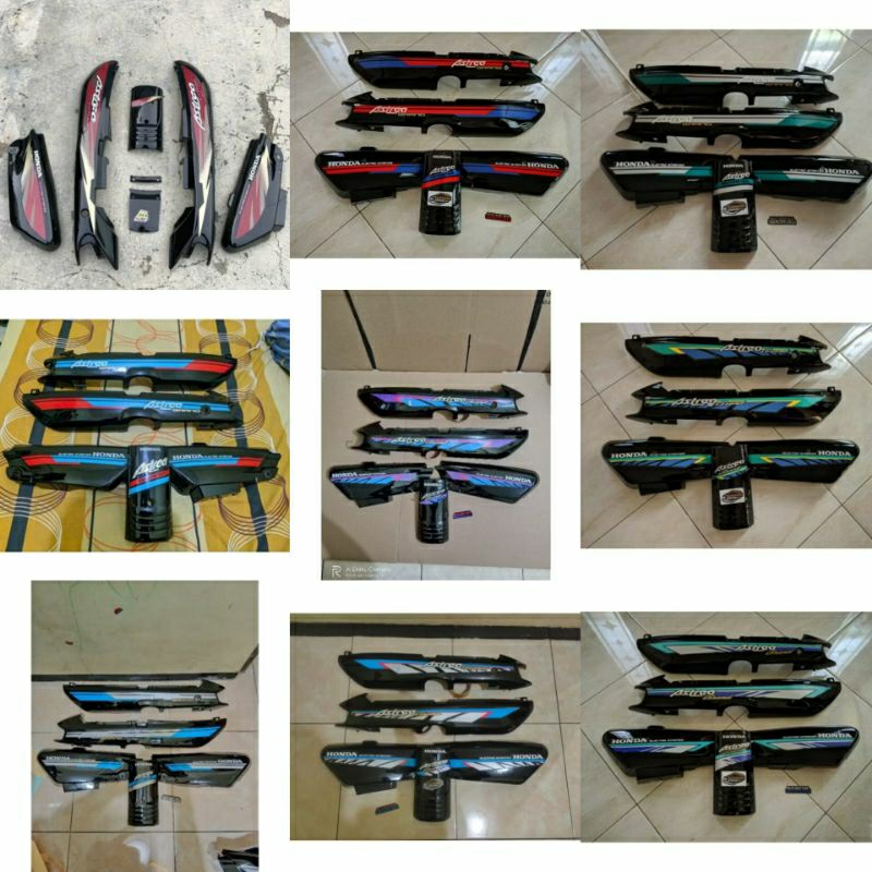 Full set halus body honda astrea grand sabit plus stiker all warna