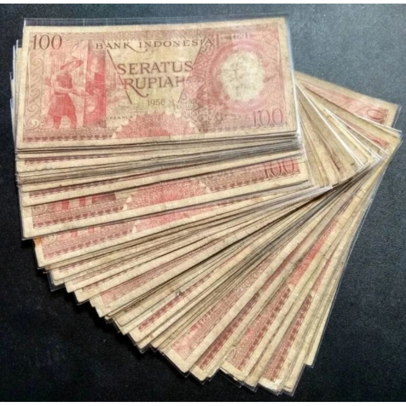 Uang Kuno 100 Rupiah Seri Pekerja Tahun 1958 / 1964