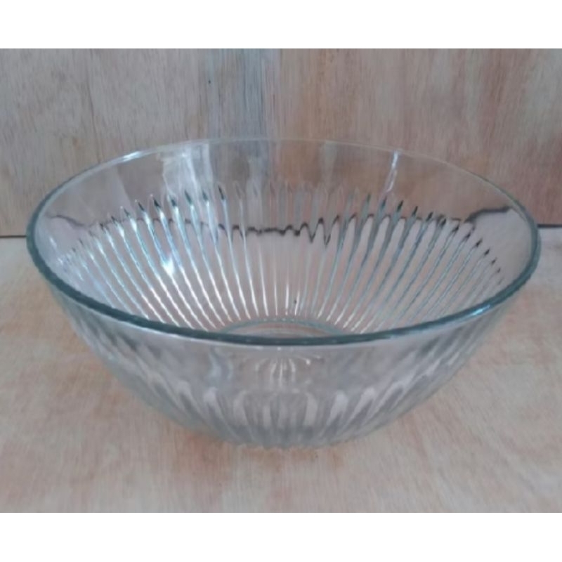 Mangkok Saji Besar Mangkuk Kaca Beling Motif Garis TPH-10B