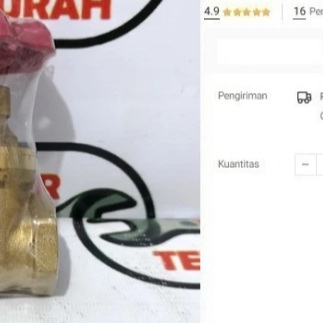 

Gate Valve ONDA 3/4" Kuningan Brass Stop Kran Ball Valve Putar