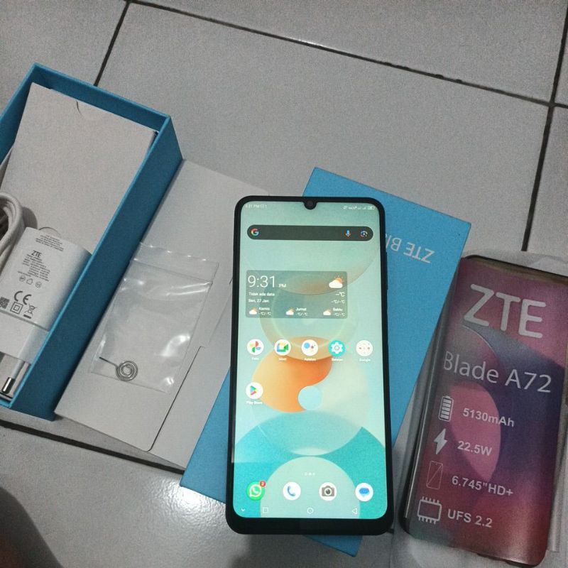 Jual Cepat ZTE Blade A72 3/64 second nominus fullsett