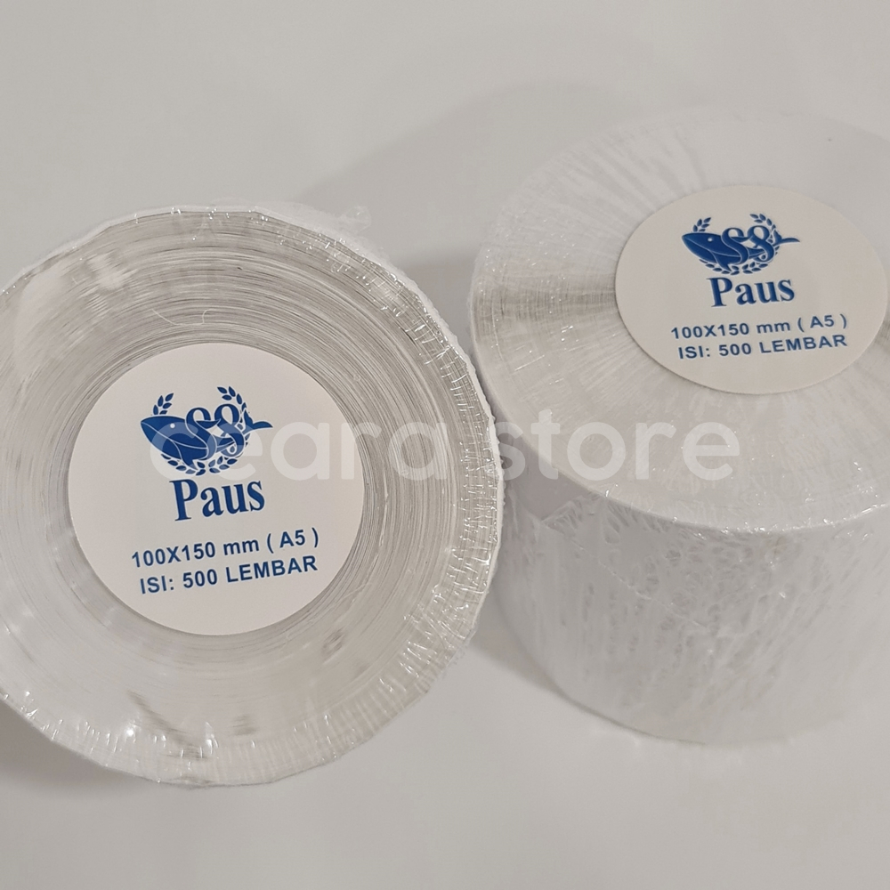 

RB STICKER LABEL THERMAL ROLL 100x150 ISI 500 UKURAN A6 PAUS
