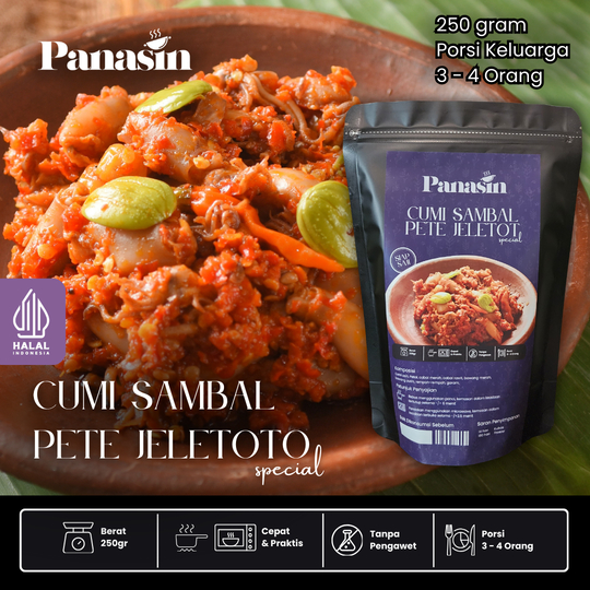 

PANASIN Cumi Sambal Pete Jeletot Special Porsi Keluarga 250g