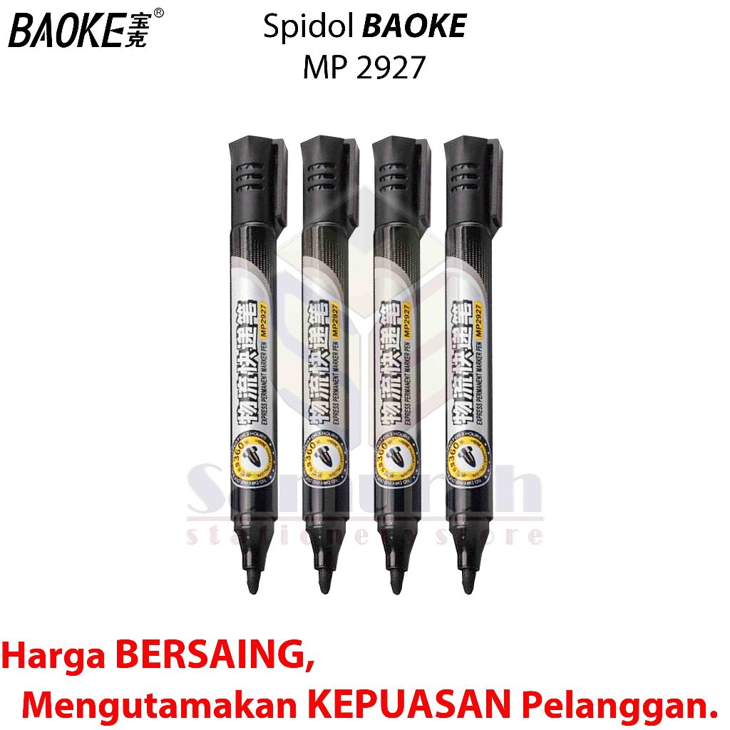 

HJK Spidol Murah Baoke Permanen MP 2927 isi 10 pcs / Permanent Marker MP-2927 Box