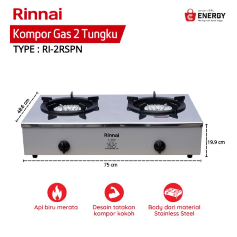 Kompor Gas Rinnai RI-2RSPN
