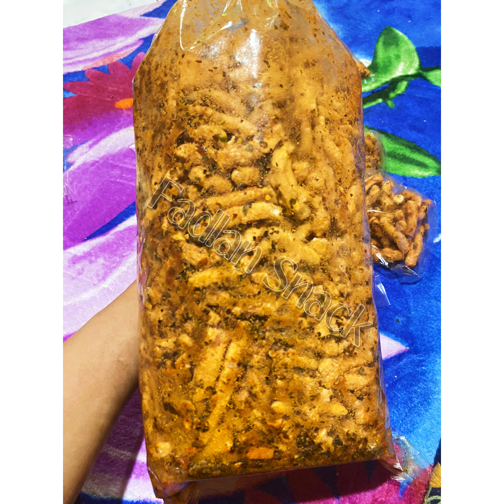

SNACK KILOAN 500 GRAM BASRENG STIK / KOIN CIKRUH PEDAS DAUN JERUK | CEMILAN MURAH