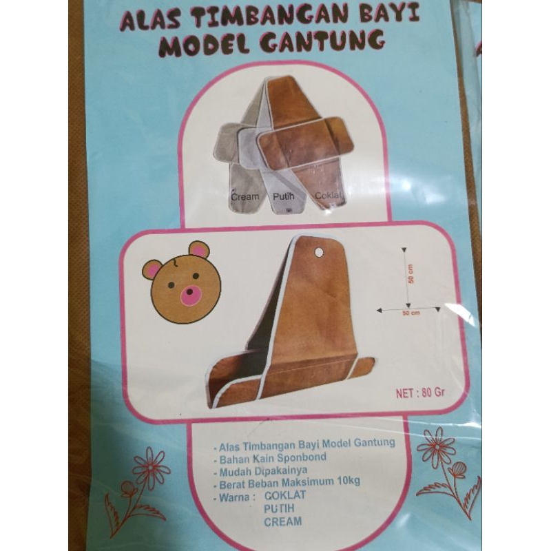 Alas Timbangan Bayi Model Gantung Sponbond / Kain Timbangan Bayi / Dacin
