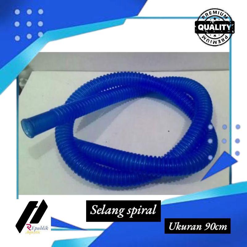 Selang spiral biru 90cm / selang spiral