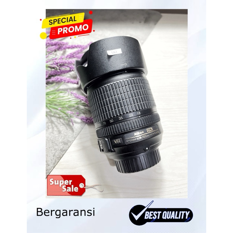 Lensa Nikon DX 18-105mm mulus sapujagad wide