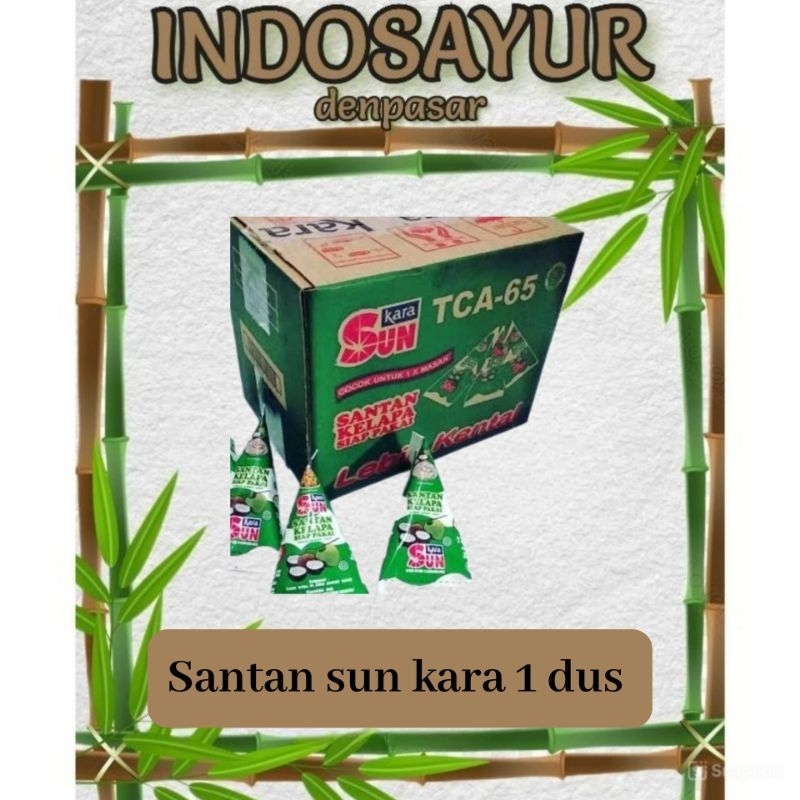 

Santan kelapa cair Sun Kara 65ml 1 dus (36pcs) _ INDOSAYUR