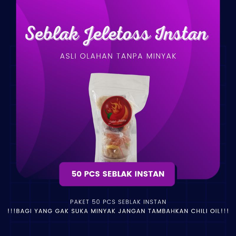 

[Paket 50pcs Seblak Jeletoss] Seblak Instan Mentahan Eceran Harga Grosir