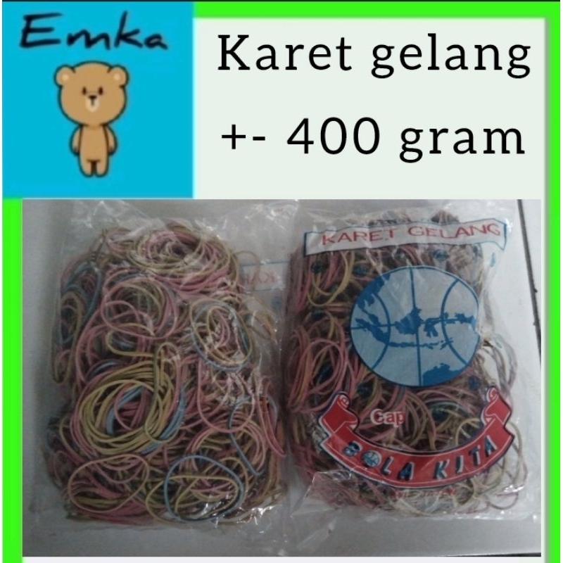

Karet gelang berat +- 400 gram perbungkus