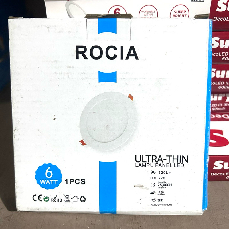 ROCIA Lampu LED Panel IB 6 dan 3 Watt Cahaya Putih Rocia