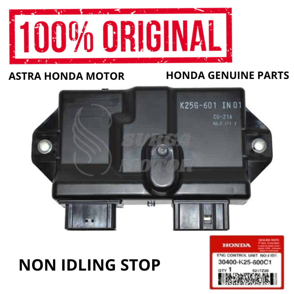 Engine Control Unit ECU ECM Beat Scoopy ESP Non iss No Idling Stop CDI ORIGINAL HONDA AHM 30400-K25-