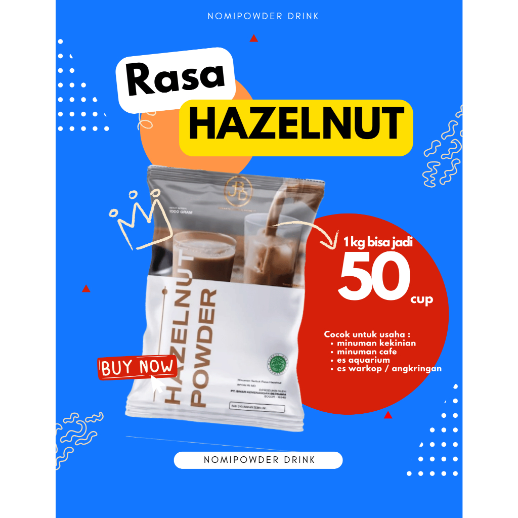 

Bubuk Minuman Premium HAZELNUT -Jakarta Bubble Drink | BPOM&HALAL