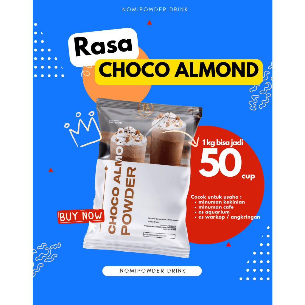 

Bubuk Minuman Premium CHOCO ALMOND -Jakarta Bubble Drink | BPOM&HALAL