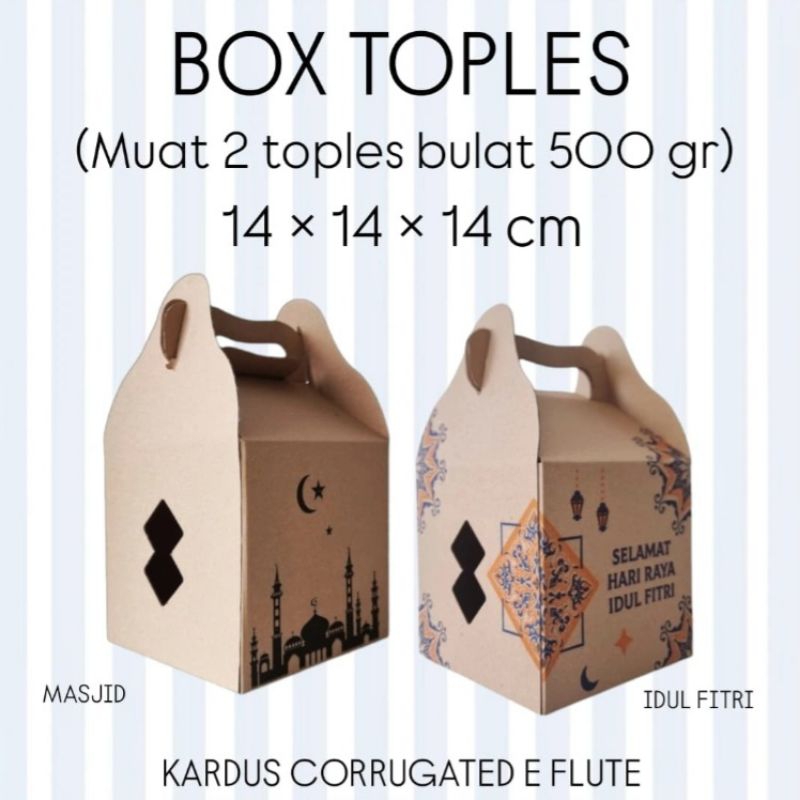 

(MIN ORDER 10 PCS) GABLE BOX 14x14x14 / BOX TOPLES LEBARAN NATAL / BOX TOPLES ISI 2