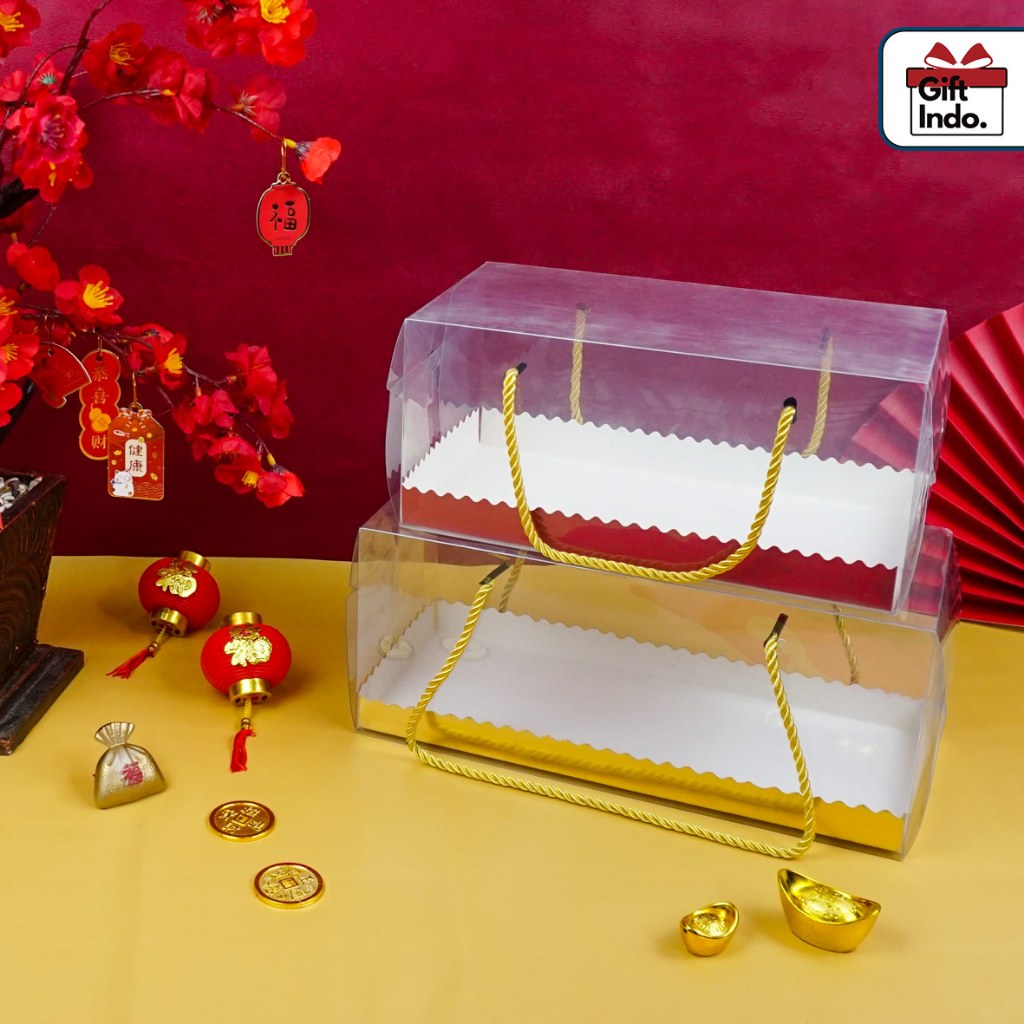 

Kotak Kue Mika Transparan Box Kue Kering Dengan Tali Handle Box Kotak Hampers Souvenir Box Toples