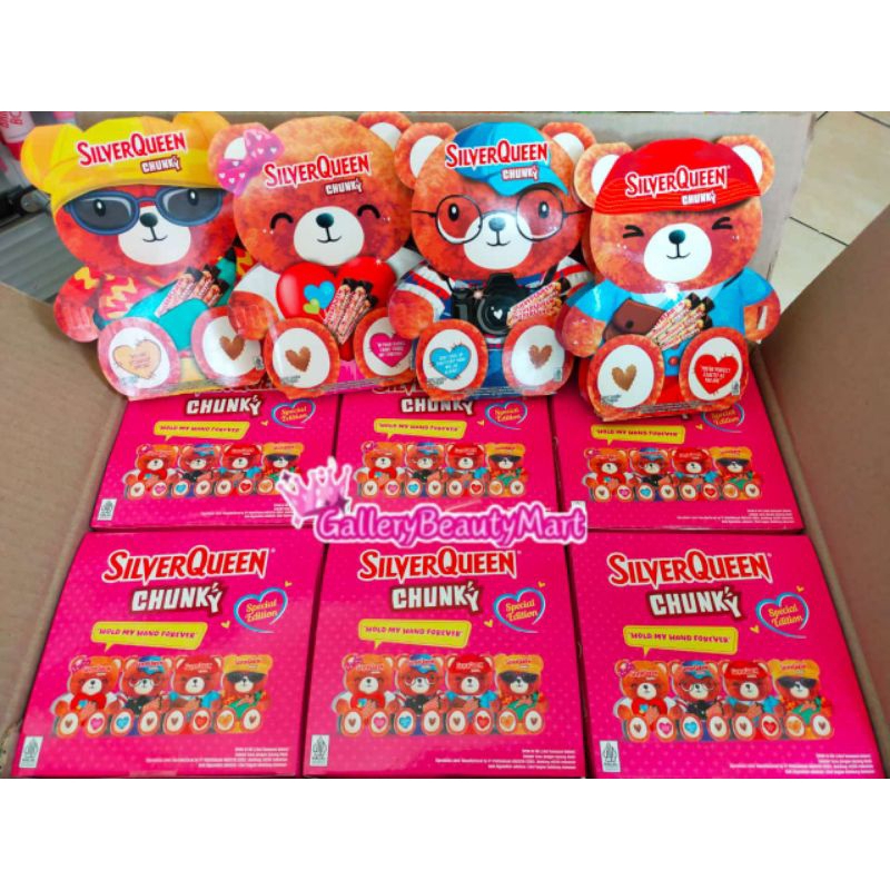 

SILVERQUEEN CHUNKY BAR EDISI VALENTINE BEAR COKLAT CHUNKY isi 3x26 gr